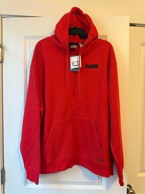 NWT men’s Puma Red Zip-Up Hoodie, size XXL